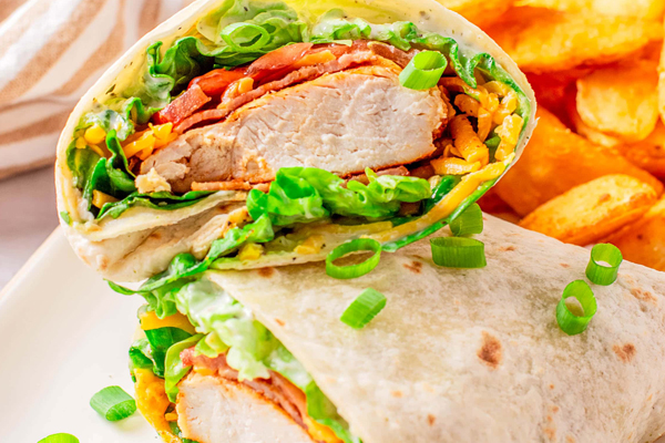 Fresh wraps menu at Bedford MA pizza and subs restaurant